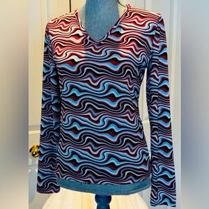 EUC MEXX Abstract Long Sleeve Top- Sz M